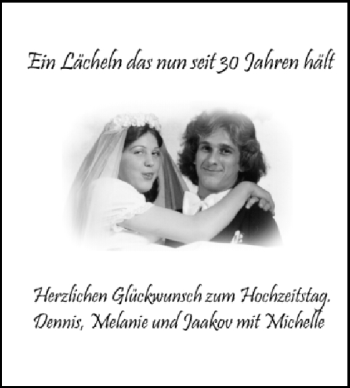 Hochzeitsanzeige von 30.  von Nordwest-Zeitung