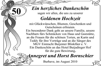 Hochzeitsanzeige von Annegret  von Nordwest-Zeitung