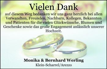 Hochzeitsanzeige von Monika Werling von Nordwest-Zeitung