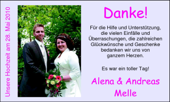 Hochzeitsanzeige von Elena Melle von Nordwest-Zeitung