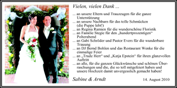 Hochzeitsanzeige von Sabine Mayer von Nordwest-Zeitung