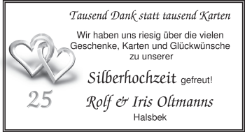 Hochzeitsanzeige von Rolf Oltmanns von Nordwest-Zeitung