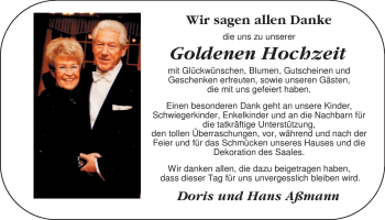 Hochzeitsanzeige von Doris Aßmann von Nordwest-Zeitung