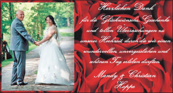 Hochzeitsanzeige von Mandy Hoppe von Nordwest-Zeitung