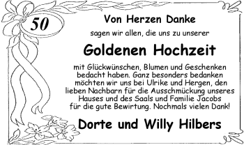 Hochzeitsanzeige von Dorte Hilbers von Nordwest-Zeitung