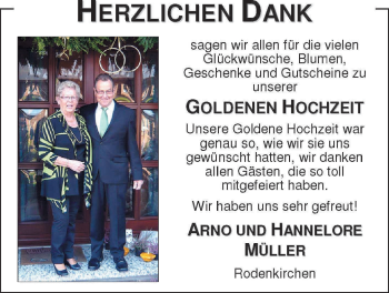 Hochzeitsanzeige von Hannelore Müller von Nordwest-Zeitung