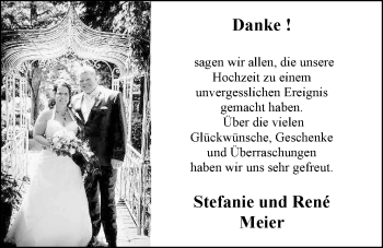 Hochzeitsanzeige von Stefanie Meier von Nordwest-Zeitung