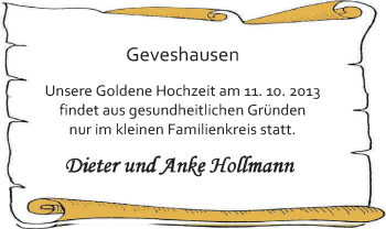 Hochzeitsanzeige von Anke Hollmann von Nordwest-Zeitung