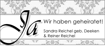 Hochzeitsanzeige von Sandra Reichel von Nordwest-Zeitung