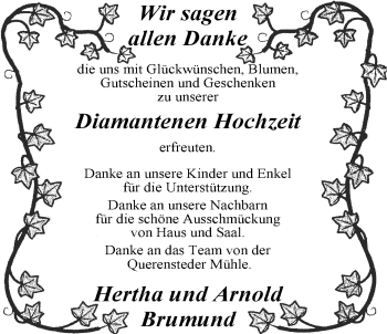 Hochzeitsanzeige von Hertha Brumund von Nordwest-Zeitung