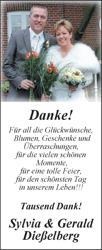 Hochzeitsanzeige von Sylvia Dießelberg von Nordwest-Zeitung