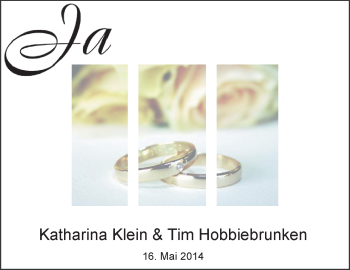 Hochzeitsanzeige von Katharina  von Nordwest-Zeitung