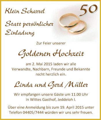 Hochzeitsanzeige von Linda Müller von Nordwest-Zeitung
