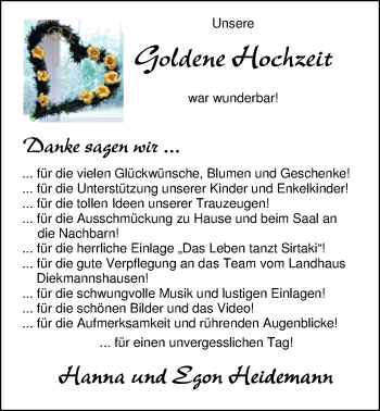 Hochzeitsanzeige von Hanna Heidemann von Nordwest-Zeitung