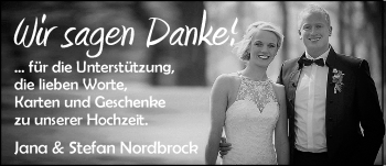 Hochzeitsanzeige von Jana Nordbrock von Nordwest-Zeitung
